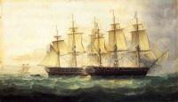 James E Buttersworth - The USS Chesapeake and the HMS Shannon